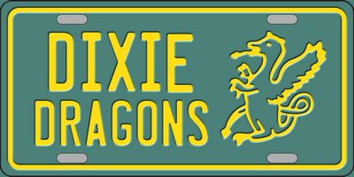 Dixie Dragons Sample Custom Corporate Logo License Plate